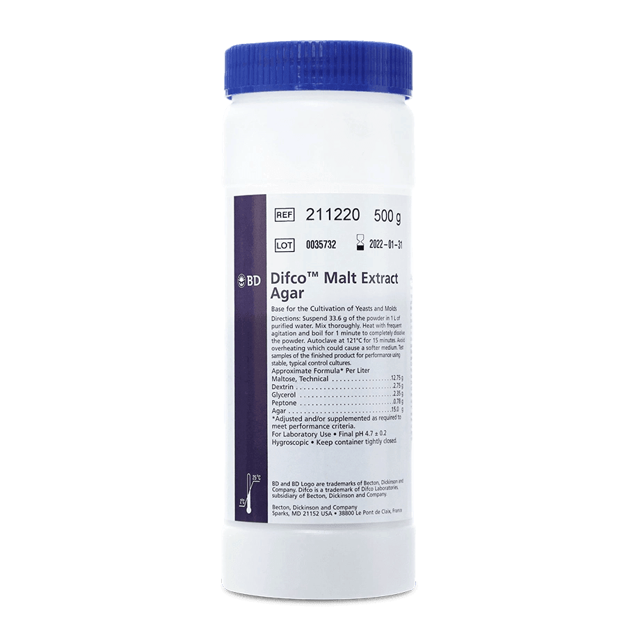 AGAR EXTRACTO DE MALTA 500 G BD DIFO 211220 - Mercalab