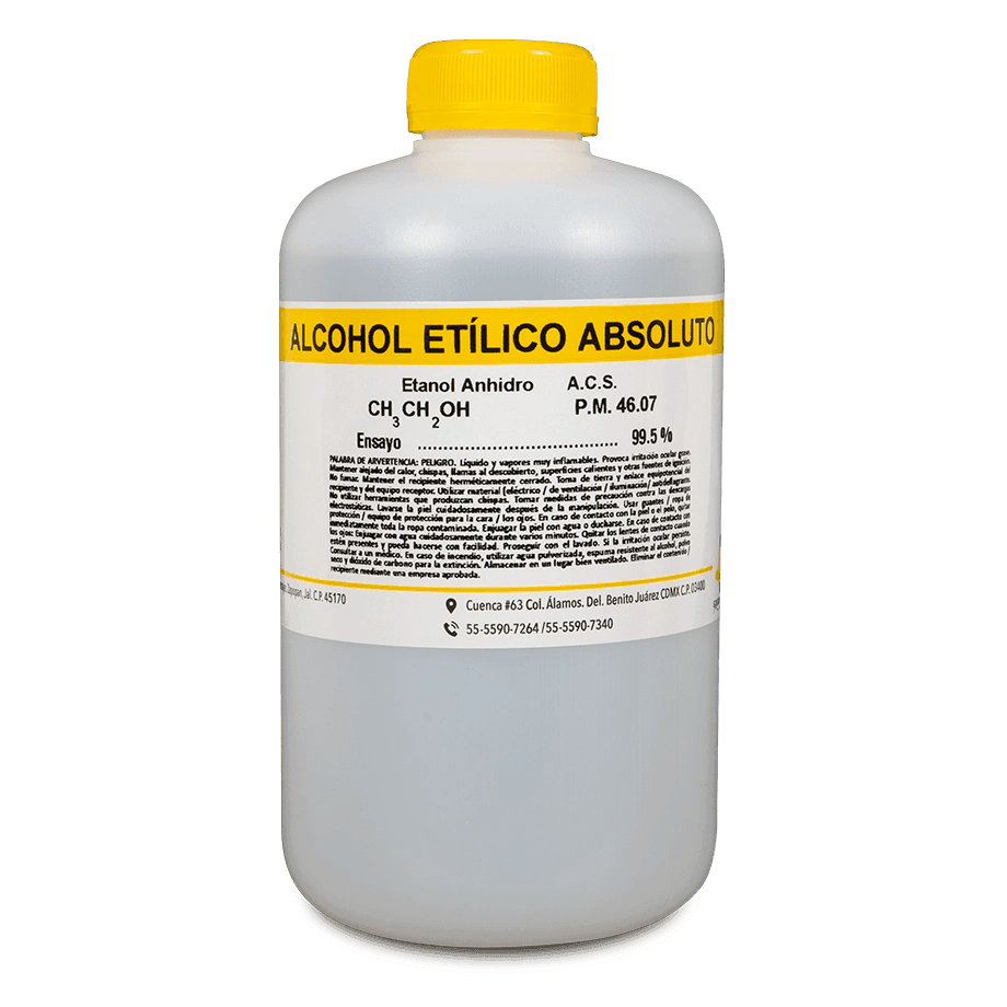 ALCOHOL ETÍLICO ABSOLUTO 99.5 % ACS ANHIDRO GOLDEN BELL 30500 CAS 64-17-5 - Mercalab