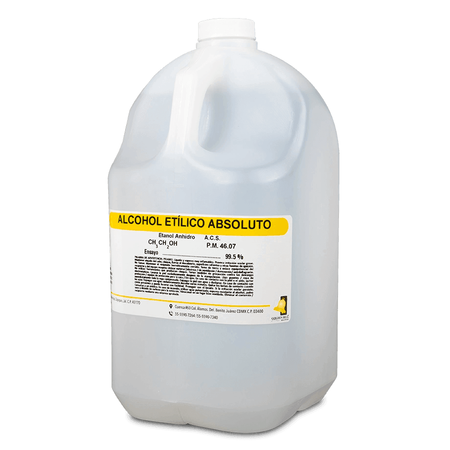 ALCOHOL ETÍLICO ABSOLUTO 99.5 % ACS ANHIDRO GOLDEN BELL 30500 CAS 64-17-5 - Mercalab
