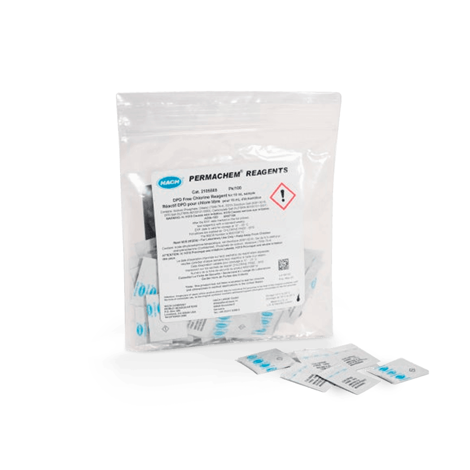 SUMINISTROS ALMOHADILLAS CLORO LIBRE DPD 0.02-2.00 MG/L CL2 10 ML HACH 2105569 - Mercalab