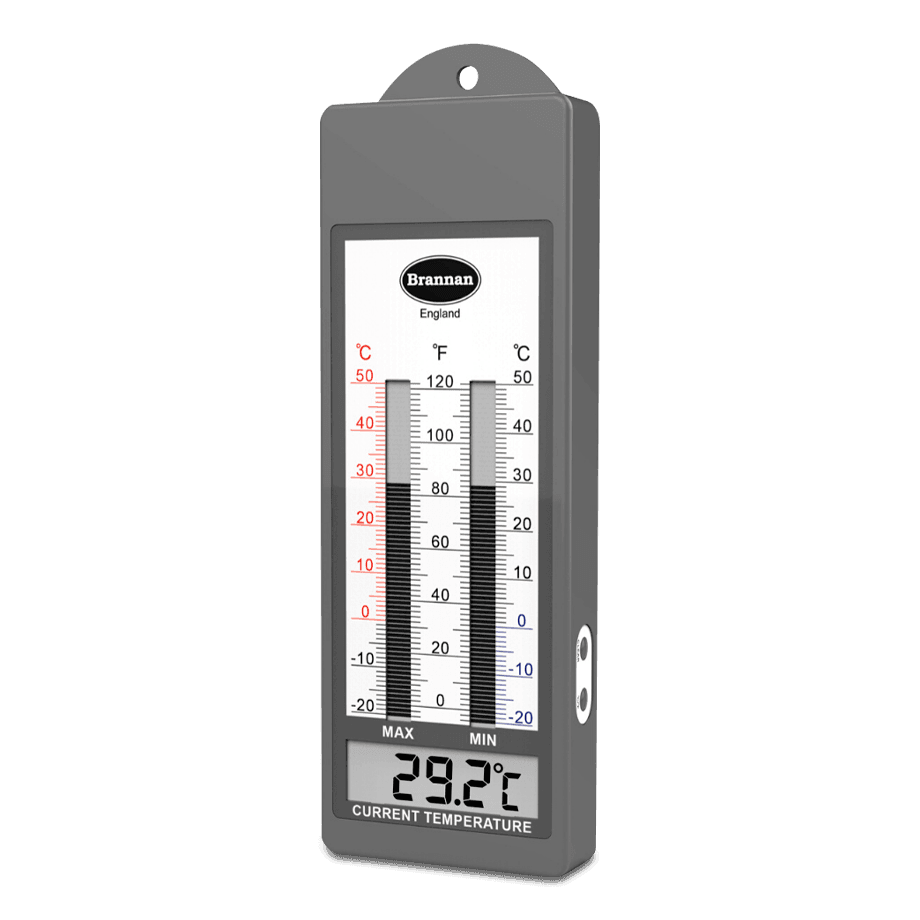 TERMÓMETRO DE MÁXIMAS Y MÍNIMAS IMPERMEABLE DIGITAL BRANNAN 12-434-3 - Mercalab