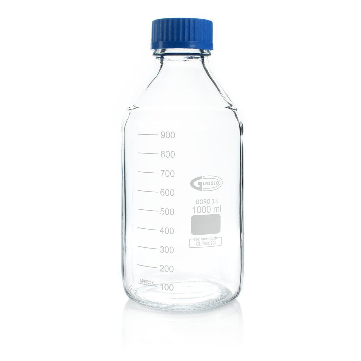 FRASCO DE LABORATORIO PARA MEDIOS DE CULTIVO GLASSCO