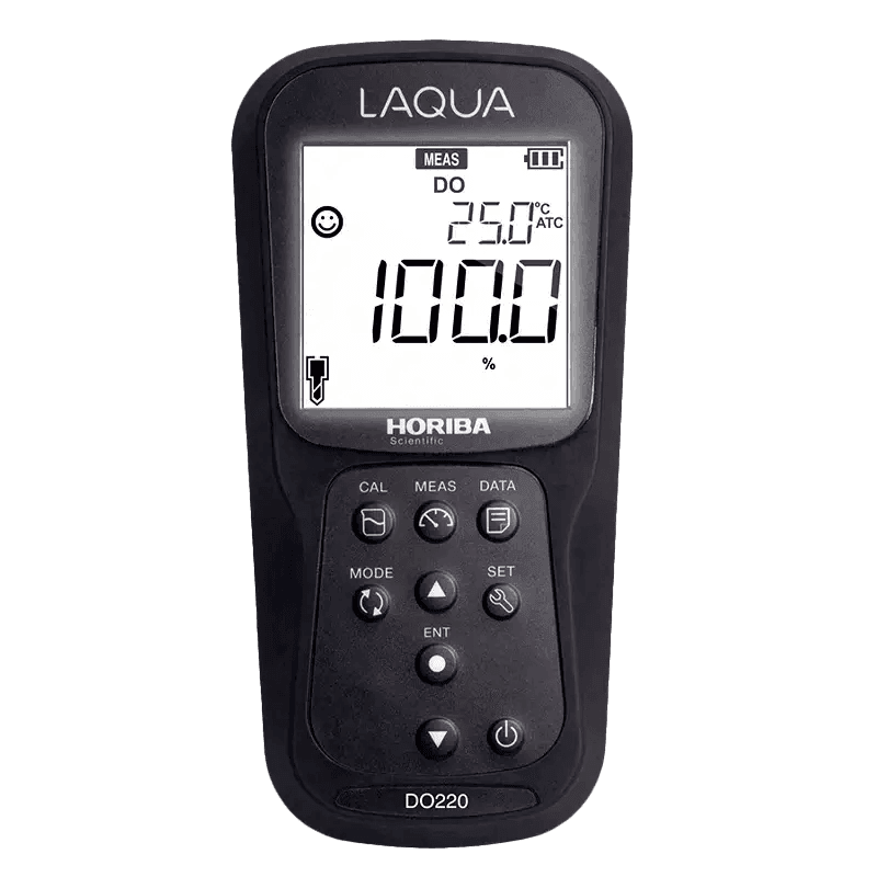 MEDIDOR DE OXÍGENO DISUELTO PORTÁTIL A PRUEBA DE AGUA EN KIT DO220-K LAQUA HORIBA - Mercalab