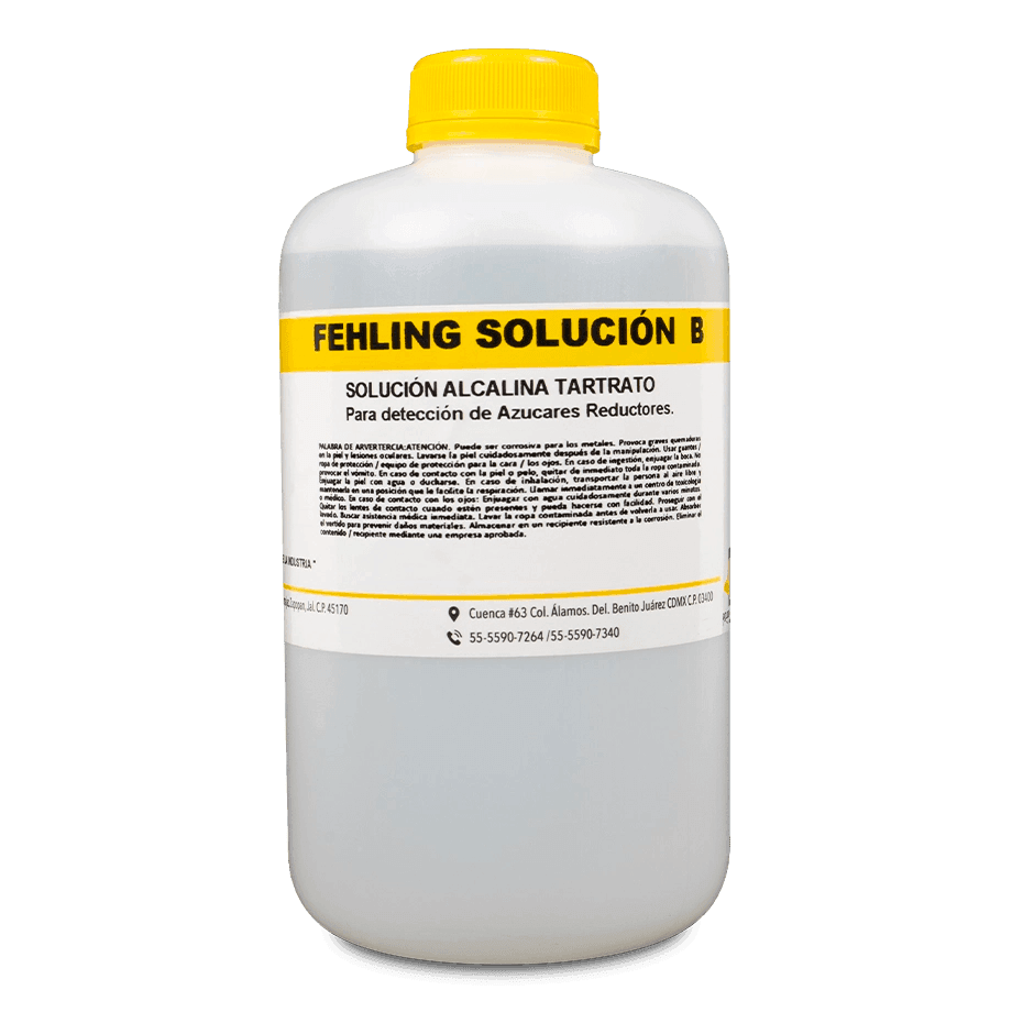 INDICADOR FEHLING B SOLUCIÓN ALCALINA PARA DETERMINAR AZÚCARES GOLDEN BELL 43210 - Mercalab