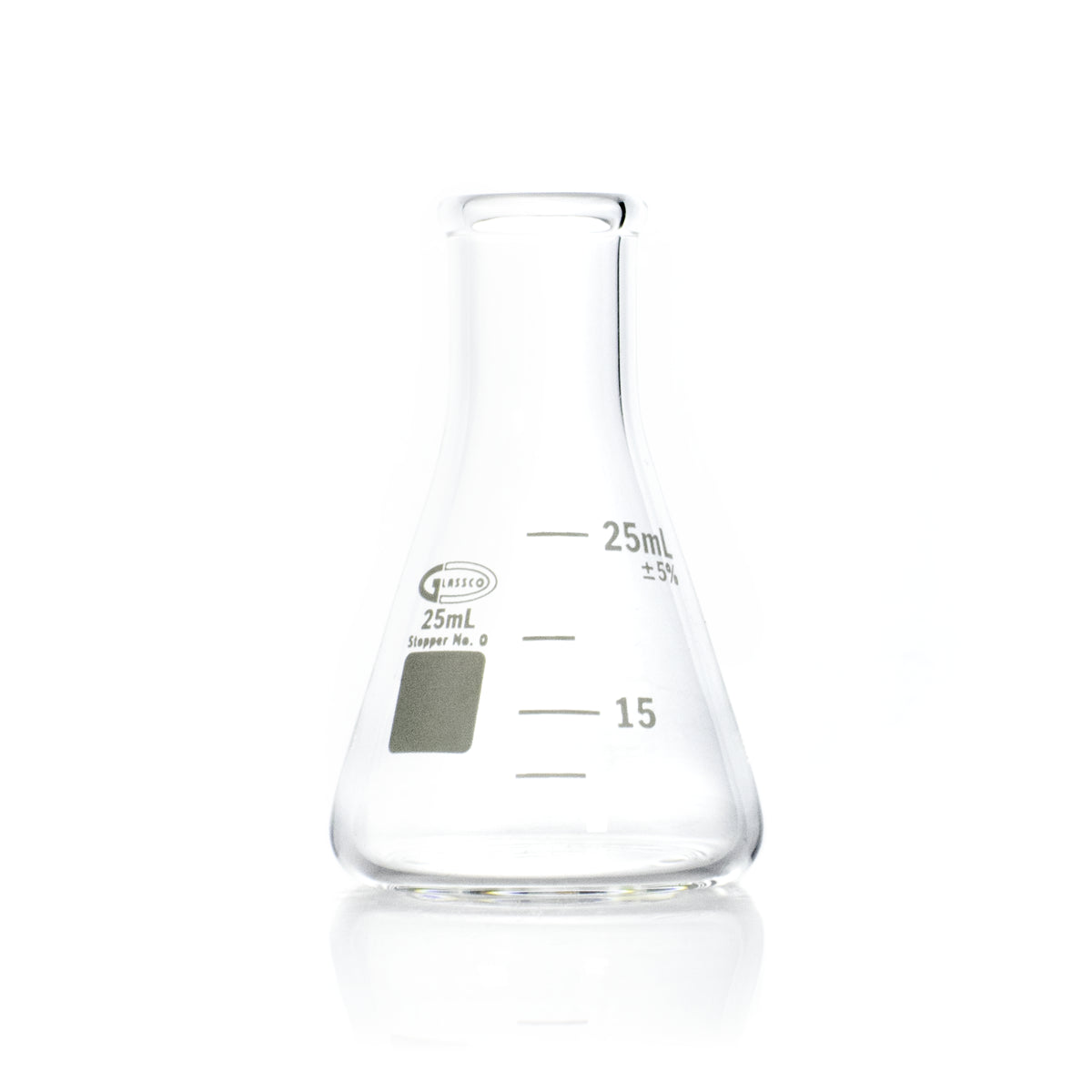MATRAZ ERLENMEYER GLASSCO 231.402 CON BOCA ANGOSTA Y BOCA REFORZADA