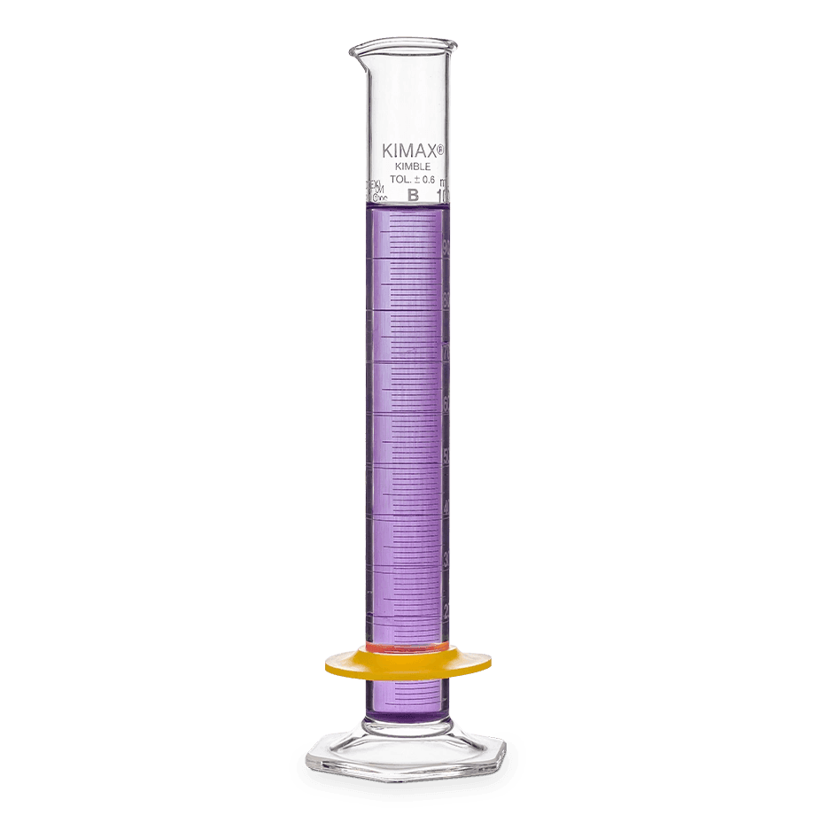 PROBETA CLASE B KIMAX 20024 CALIBRADA PARA ENTREGAR CON BASE HEXAGONAL Y BUMPER - Mercalab