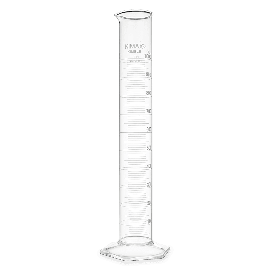 PROBETA KIMAX 20025K CALIBRADA PARA ENTREGAR CON BASE HEXAGONAL Y ESCALA BLANCA - Mercalab