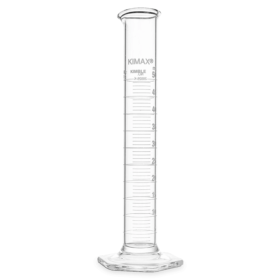 PROBETA KIMAX 20025K CALIBRADA PARA ENTREGAR CON BASE HEXAGONAL Y ESCALA BLANCA - Mercalab