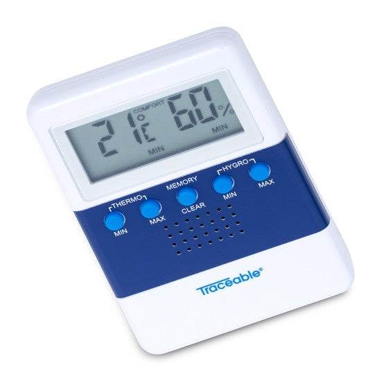 HIGRÓMETRO CON TERMÓMETRO (TERMOHIGRÓMETRO) DIGITAL CON CERTIFICADO TRAZABLE A NIST TRACEABLE CC4096 - Mercalab