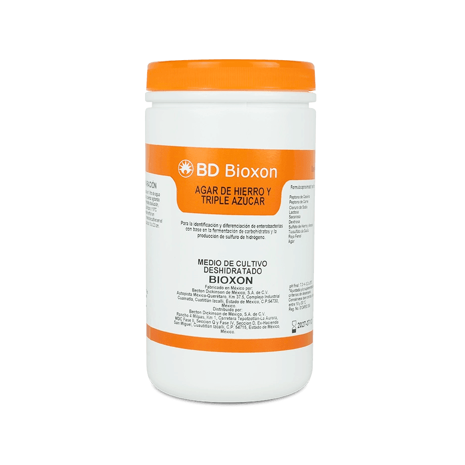 AGAR HIERRO Y TRIPLE AZÚCAR 450 G BD BIOXON 211400 - Mercalab