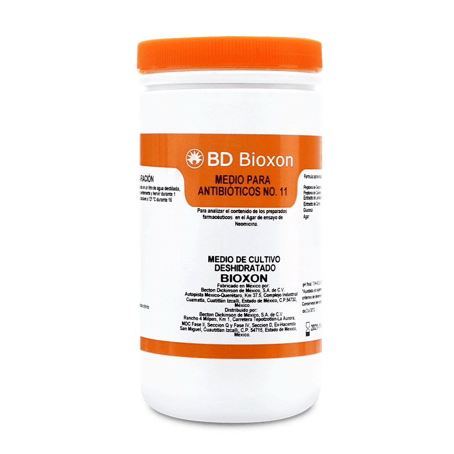 AGAR MEDIO PARA ANTIBIOTICOS NO. 11 450 G BD BIOXON 224300 - Mercalab