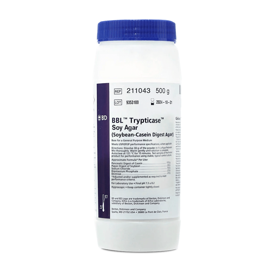 AGAR SOYA TRIPTICASEÍNA 500 G BD BBL 211043 - Mercalab