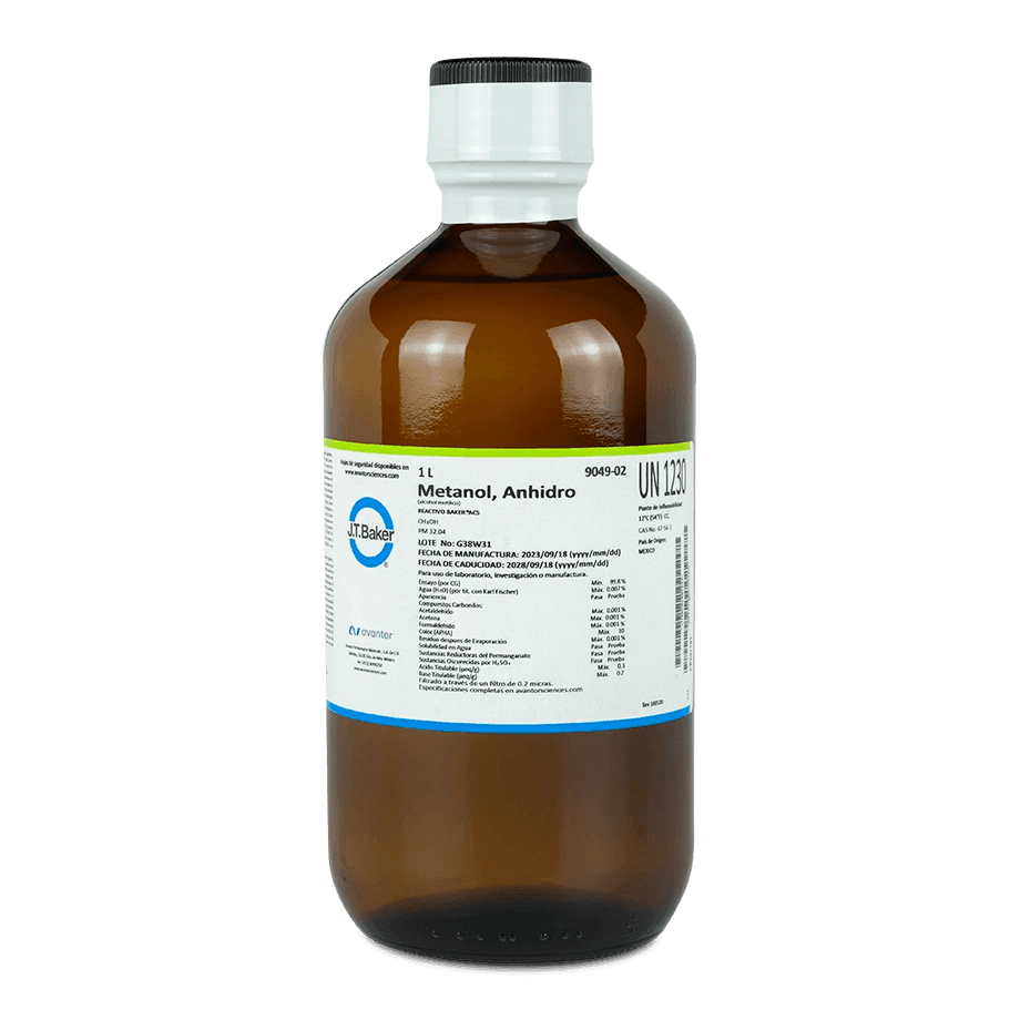 ALCOHOL METANOL ACS ANHIDRO J.T. BAKER 9049 CAS 67-56-1 - Mercalab