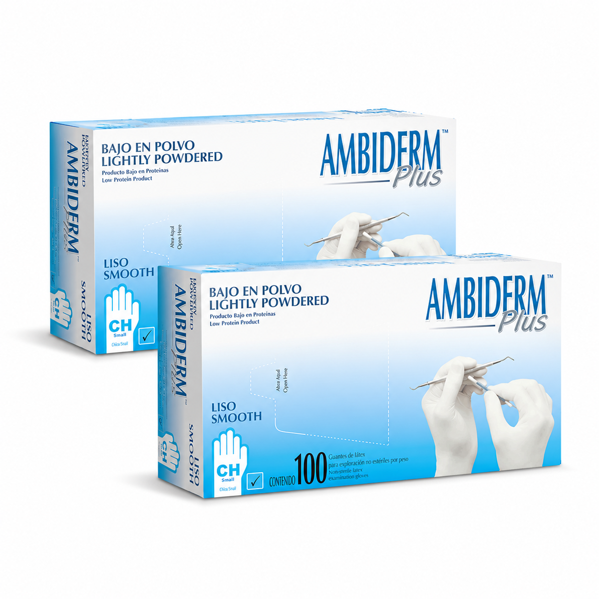 Guantes de Látex para Exploración (Alta Sensibilidad) - Pack 200 Piezas - AMBIDERM