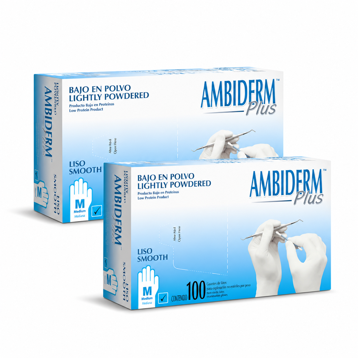 Guantes de Látex para Exploración (Alta Sensibilidad) - Pack 200 Piezas - AMBIDERM