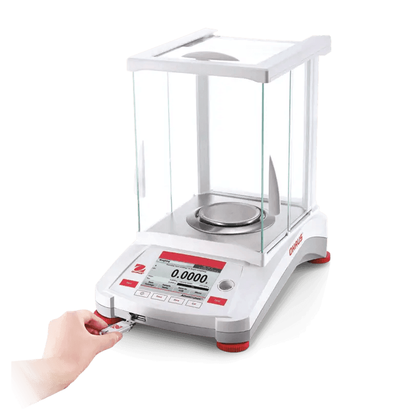 BALANZA ANALÍTICA OHAUS ADVENTURER AX224 CAPACIDAD 220 G Y SENSIBILIDAD 0.1 MG - Mercalab