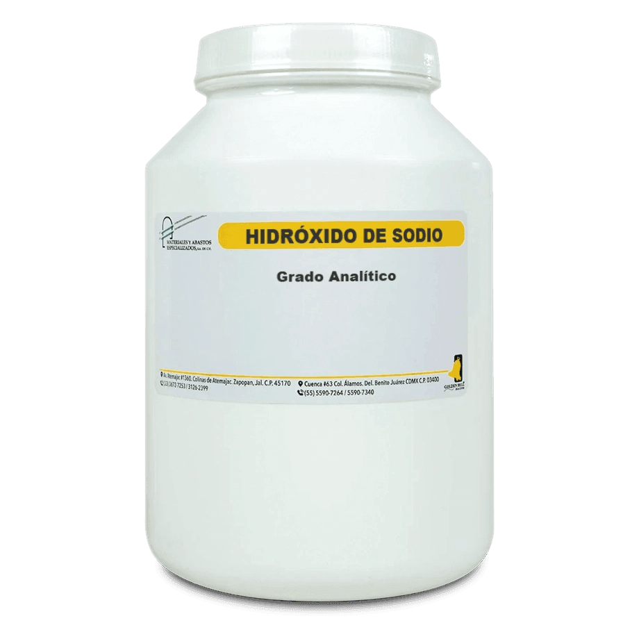 BASE HIDRÓXIDO DE SODIO GRADO ANALÍTICO ESCAMAS GOLDEN BELL 26798 CAS 1310-73-2 - Mercalab