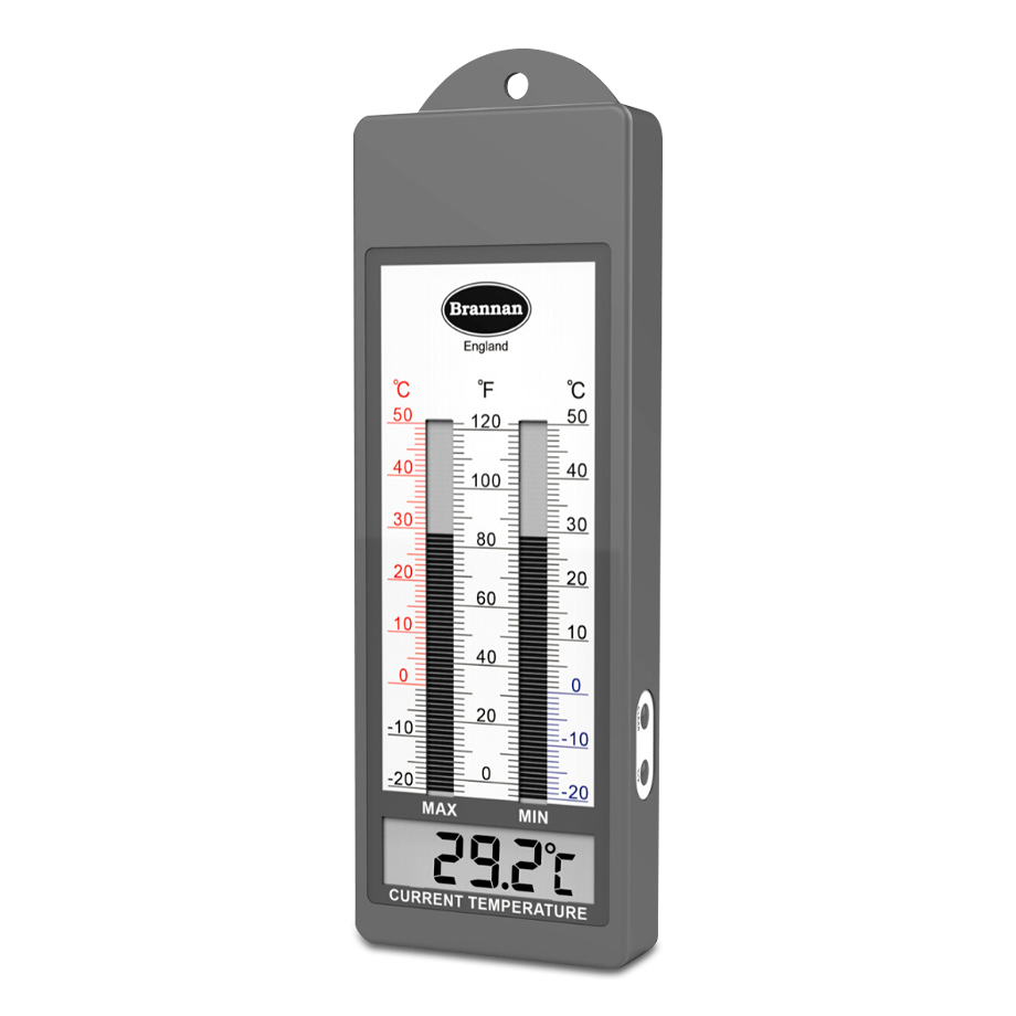 TERMÓMETRO DE MÁXIMAS Y MÍNIMAS IMPERMEABLE DIGITAL BRANNAN 12-434-3