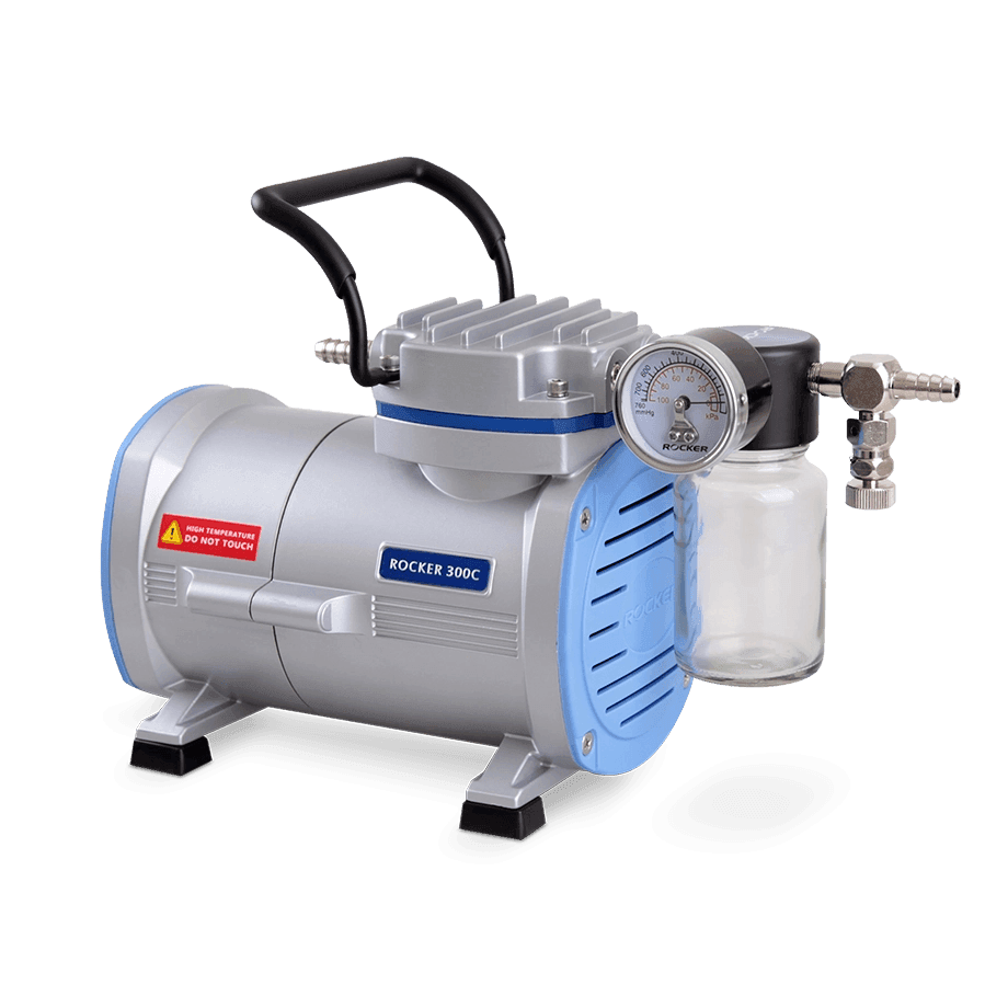 BOMBA DE VACÍO ROCKER SCIENTIFIC 189300-11 ROCKER 300C CAPACIDAD 23 LPM Y VACÍO MÁXIMO -630 MMHG CON RECUBRIMIENTO DE TEFLÓN - Mercalab