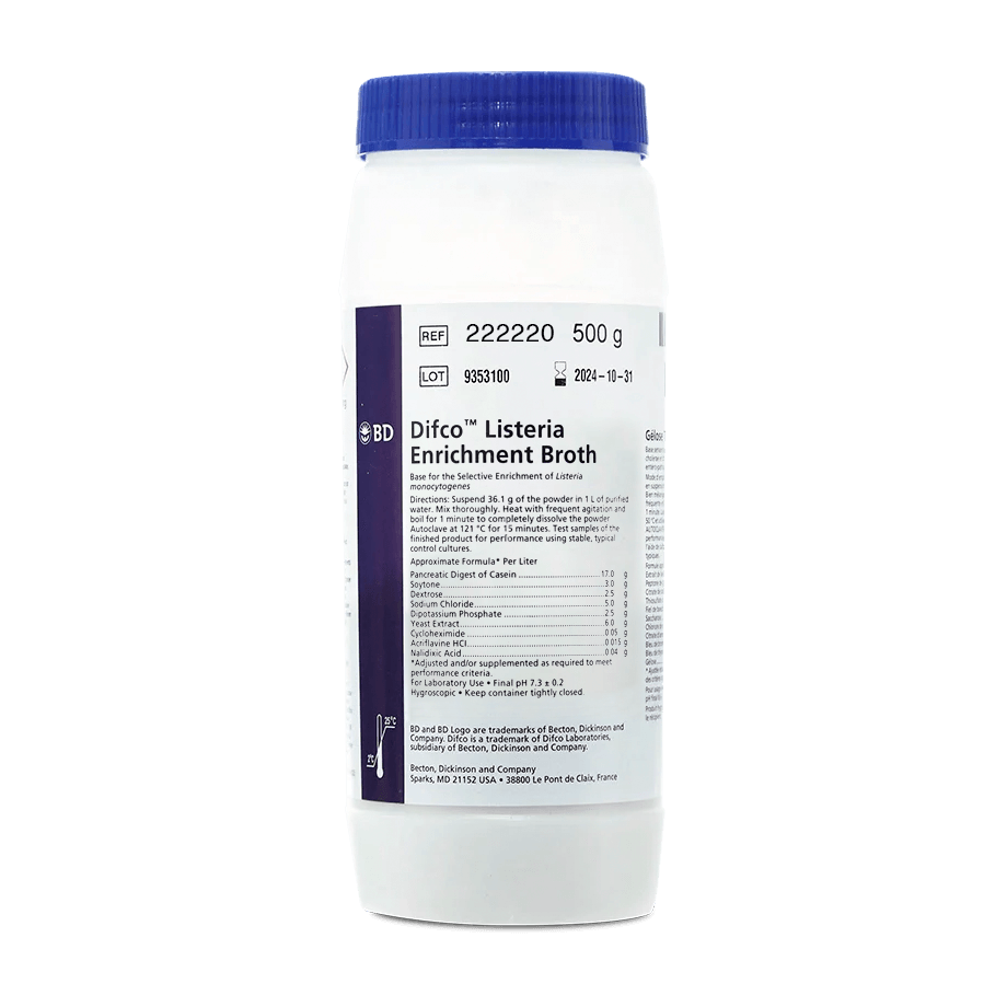 CALDO LISTERIA ENRIQUECIDO 500 G BD DIFCO 222220 - Mercalab