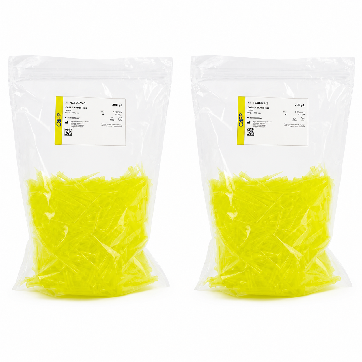 Puntas para Micropipeta Universales (Libre de Nucleasas y Pirógenos) - Pack 2 Bolsas - Expell CAPP