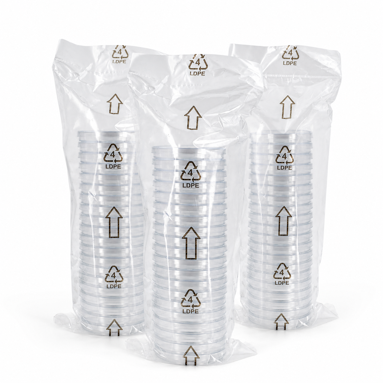 Cajas Petri de Plástico 90x15 mm Estériles (Libres de Nucleasas) - Pack 60 Piezas - Expell CAPP