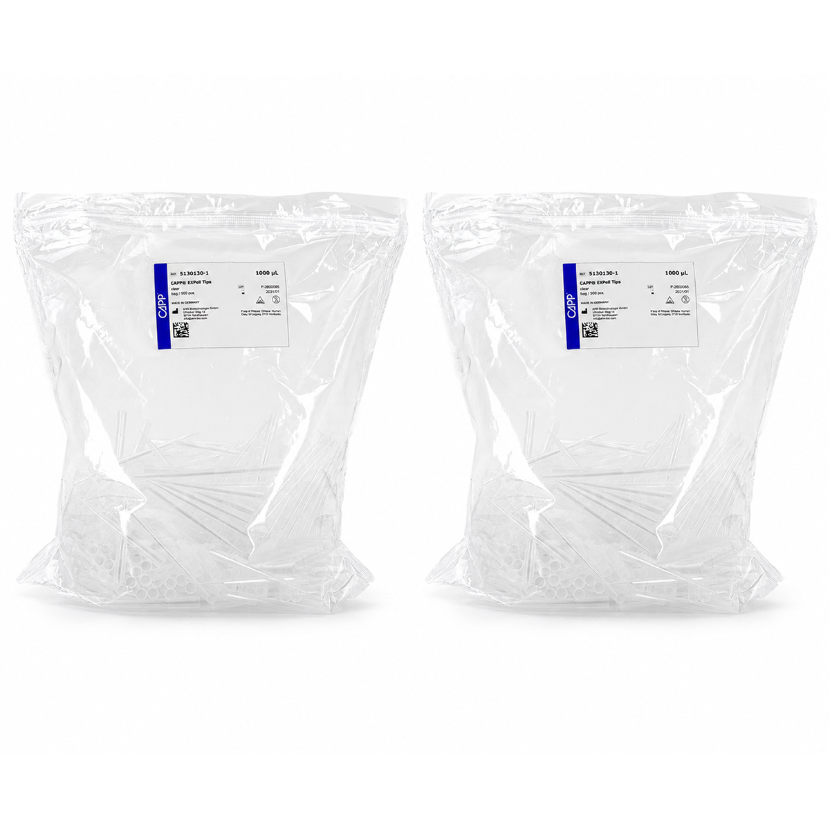 Puntas para Micropipeta Universales (Libre de Nucleasas y Pirógenos) - Pack 2 Bolsas - Expell CAPP