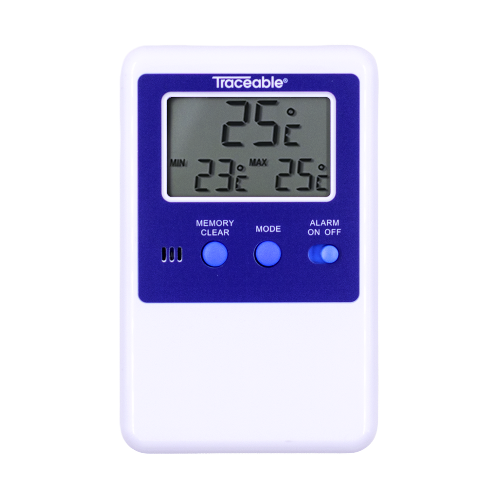 TERMÓMETRO PARA REFRIGERADOR Y CONGELADOR DIGITAL CON ALARMA CERTIFICADO TRACEABLE 4048CC