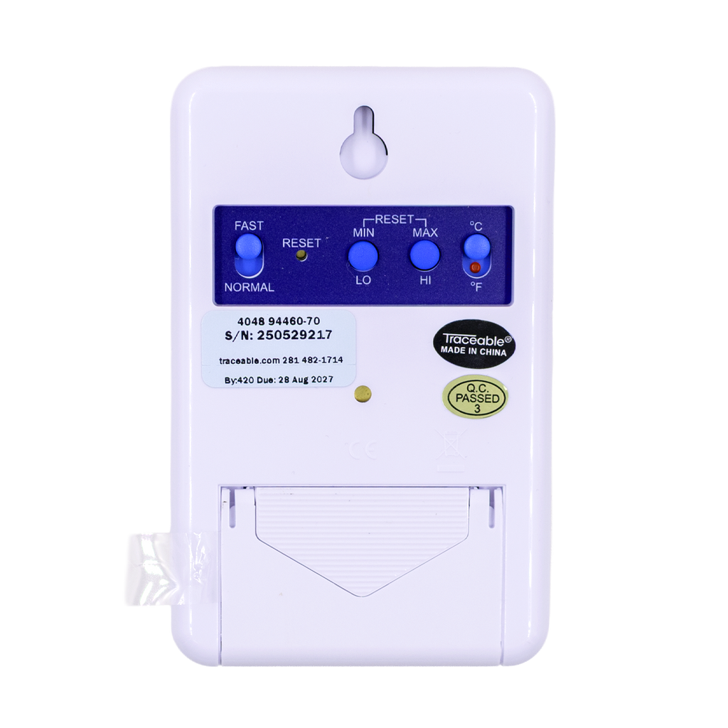 TERMÓMETRO PARA REFRIGERADOR Y CONGELADOR DIGITAL CON ALARMA CERTIFICADO TRACEABLE 4048CC