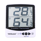 TERMÓMETRO DIGITAL JUMBO DE DOBLE LECTURA PARA INTERIOR/EXTERIOR CON ALARMA CERTIFICADO TRACEABLE 4126CC