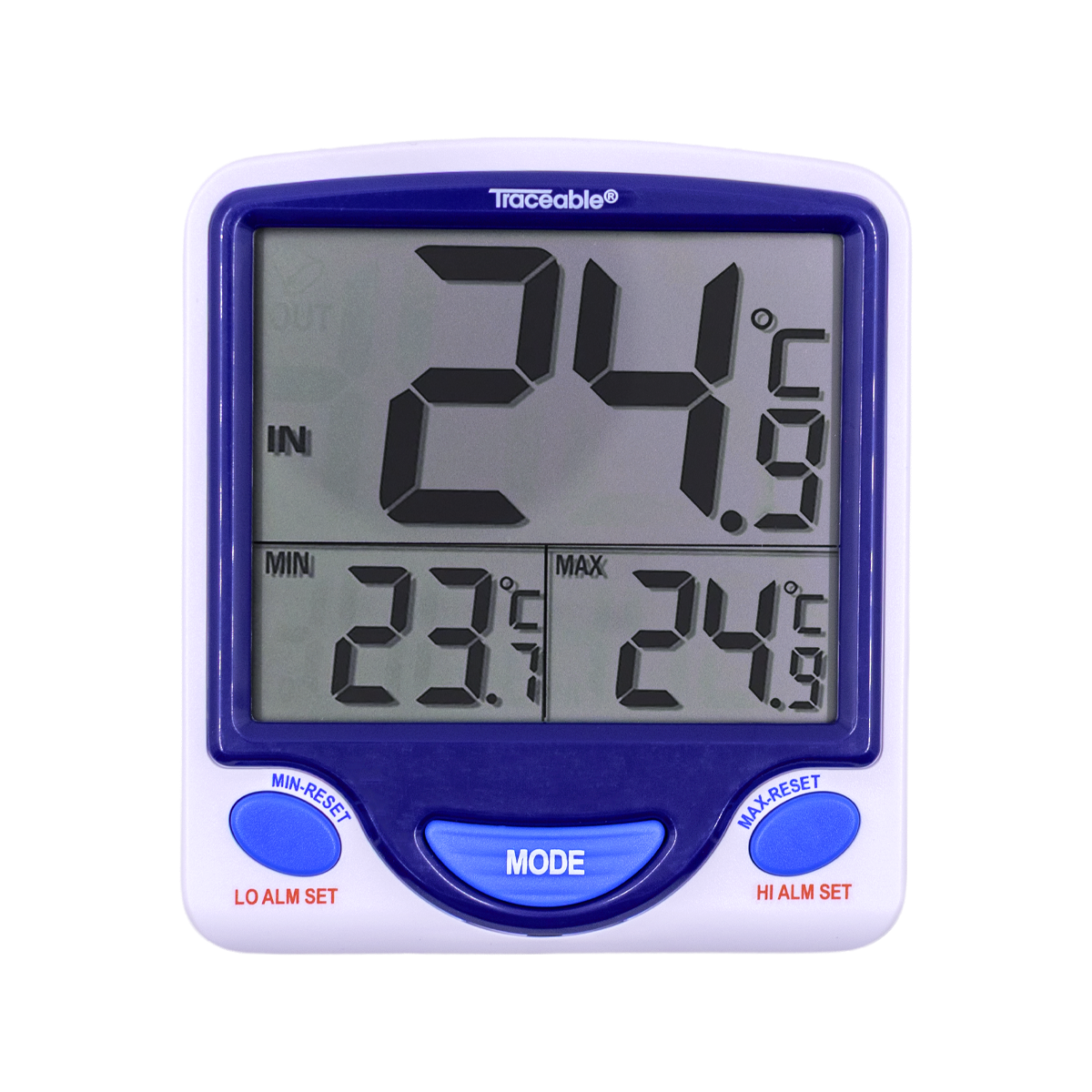 TERMÓMETRO PARA REFRIGERADOR DIGITAL JUMBO CON MONITOREO DUAL (AMBIENTE Y SONDA) CERTIFICADO TRACEABLE 4148CC