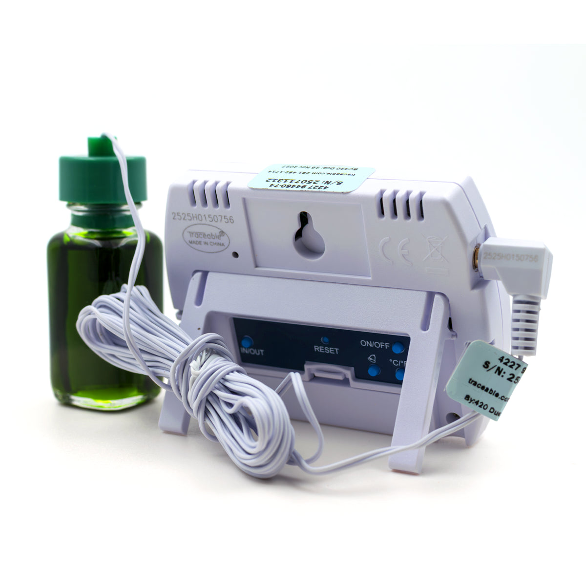 TERMÓMETRO PARA REFRIGERADOR Y CONGELADOR DE ALTA PRECISIÓN CON BOTELLA DE GLICOL PLUS CERTIFICADO TRACEABLE 4227CC