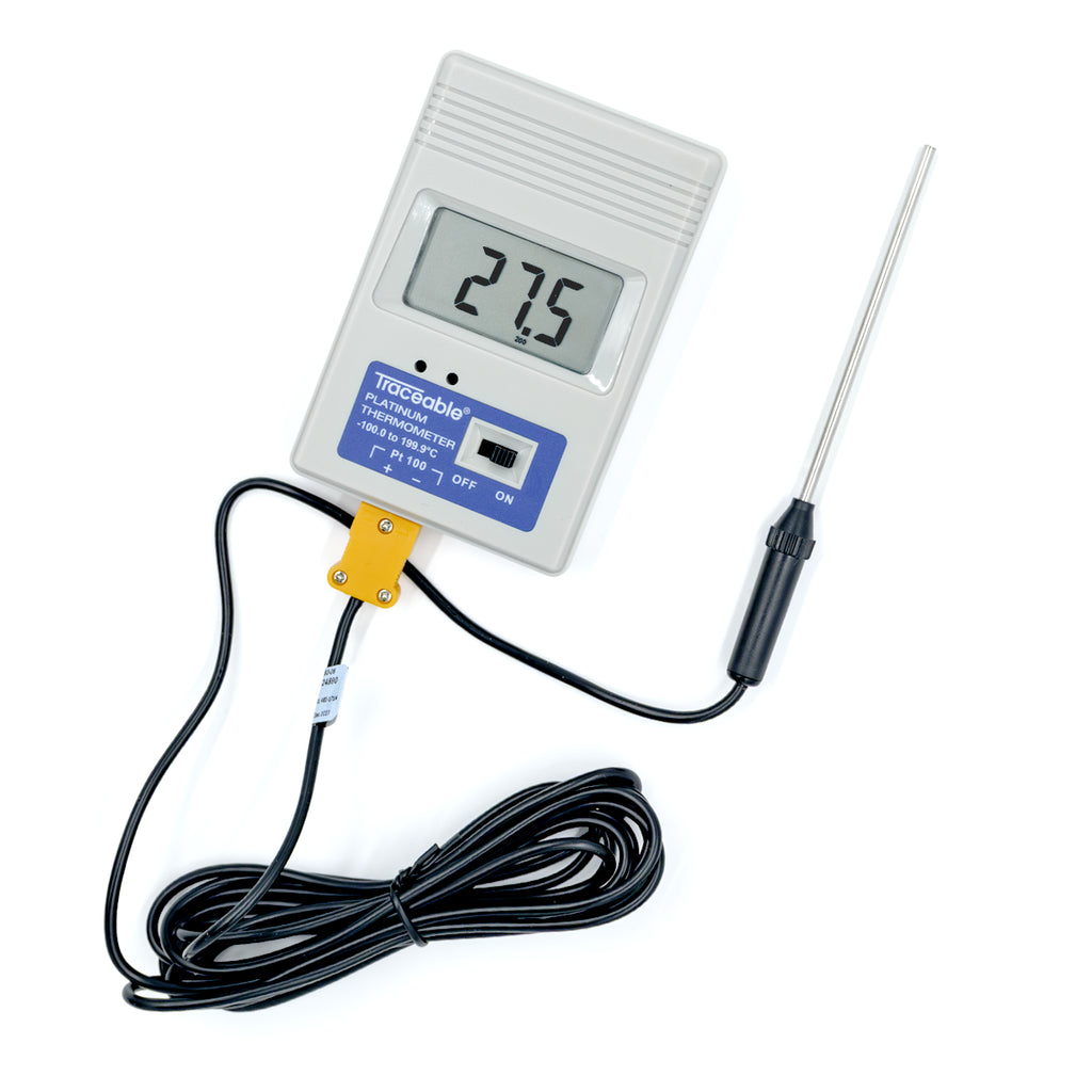 TERMÓMETRO DIGITAL DE PLATINO DE ALTA PRECISIÓN PARA ULTRACONGELADOR CERTIFICADO TRACEABLE 4230CC