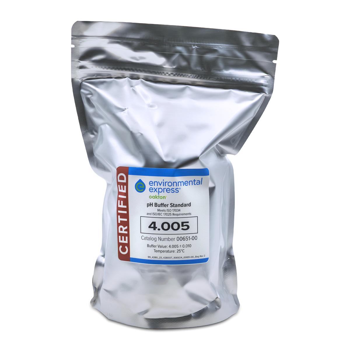 SOLUCIÓN PARA PH BUFFER CON CERTIFICADO INDIVIDUAL TRAZABLE A NIST TRACEABLE OAKTON