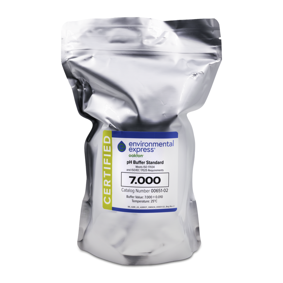 SOLUCIÓN PARA PH BUFFER CON CERTIFICADO INDIVIDUAL TRAZABLE A NIST TRACEABLE OAKTON