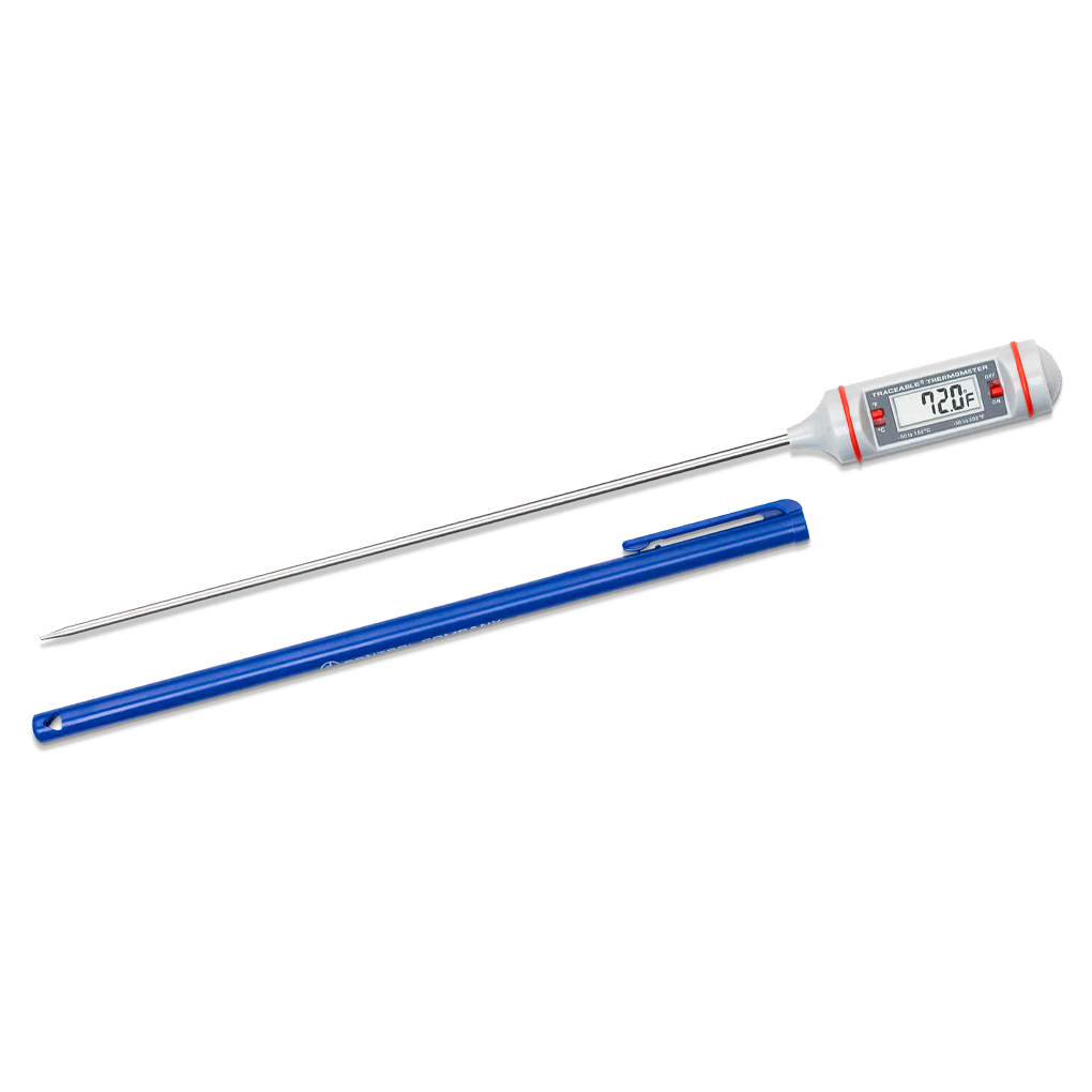 TERMÓMETRO DE VÁSTAGO DIGITAL EXTRA LARGO PARA LABORATORIO Y LÍQUIDOS CERTIFICADO TRACEABLE 4353CC