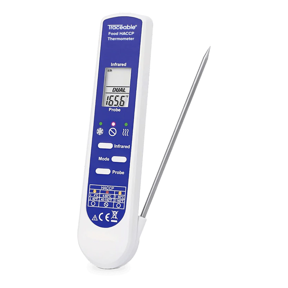 TERMÓMETRO INFRARROJO Y DE VÁSTAGO PARA ALIMENTOS HACCP CERTIFICADO TRACEABLE 4364CC