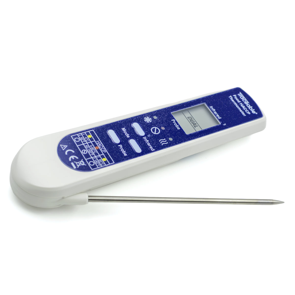 TERMÓMETRO INFRARROJO Y DE VÁSTAGO PARA ALIMENTOS HACCP CERTIFICADO TRACEABLE 4364CC