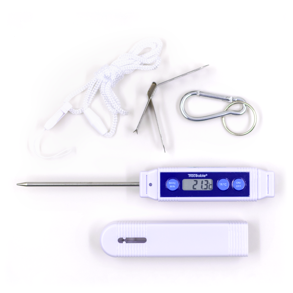 TERMÓMETRO DE VÁSTAGO DIGITAL DE BOLSILLO PARA ALIMENTOS CERTIFICADO TRACEABLE