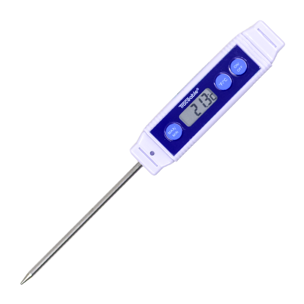TERMÓMETRO DE VÁSTAGO DIGITAL DE BOLSILLO PARA ALIMENTOS CERTIFICADO TRACEABLE
