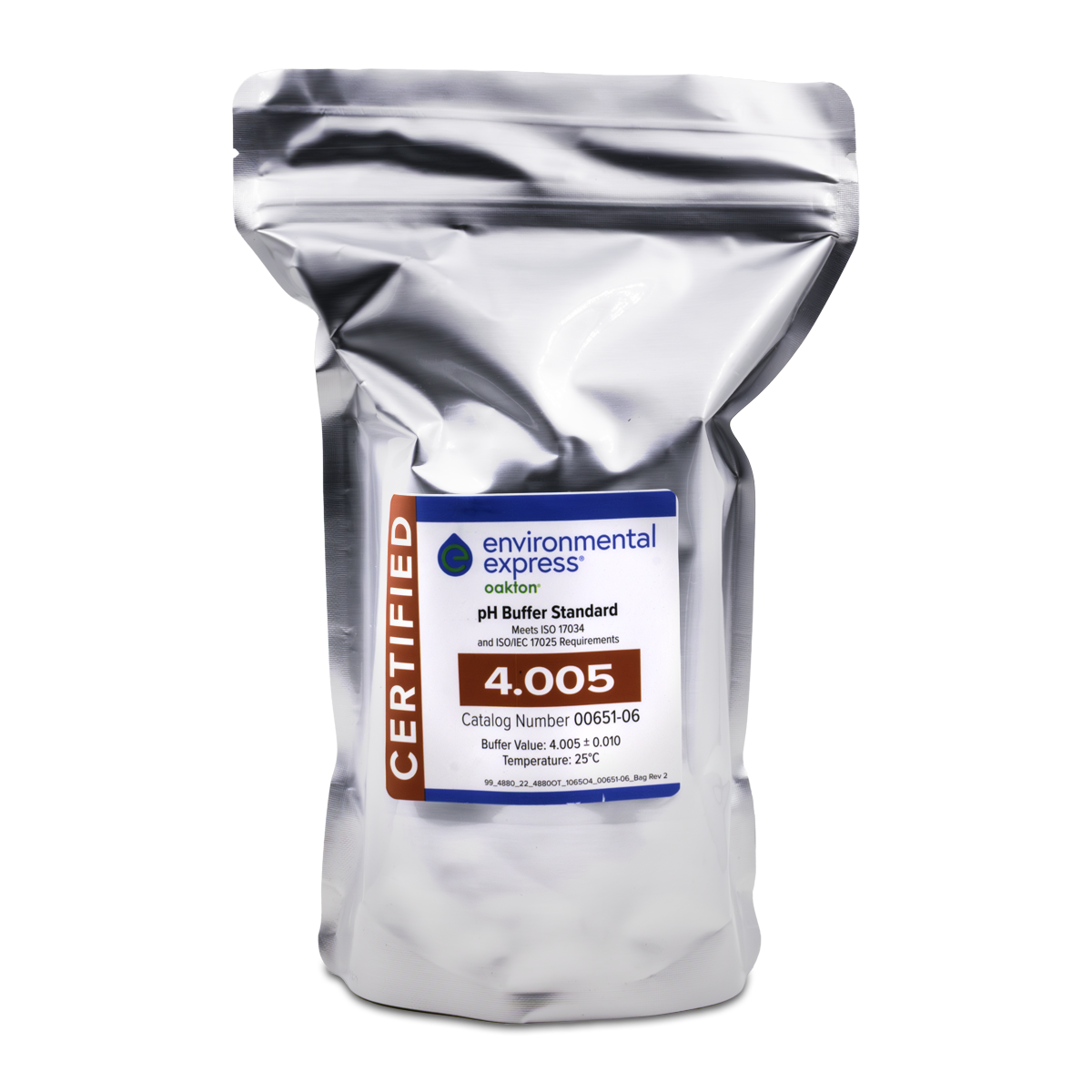 SOLUCIÓN PARA PH BUFFER CON CERTIFICADO INDIVIDUAL TRAZABLE A NIST TRACEABLE OAKTON