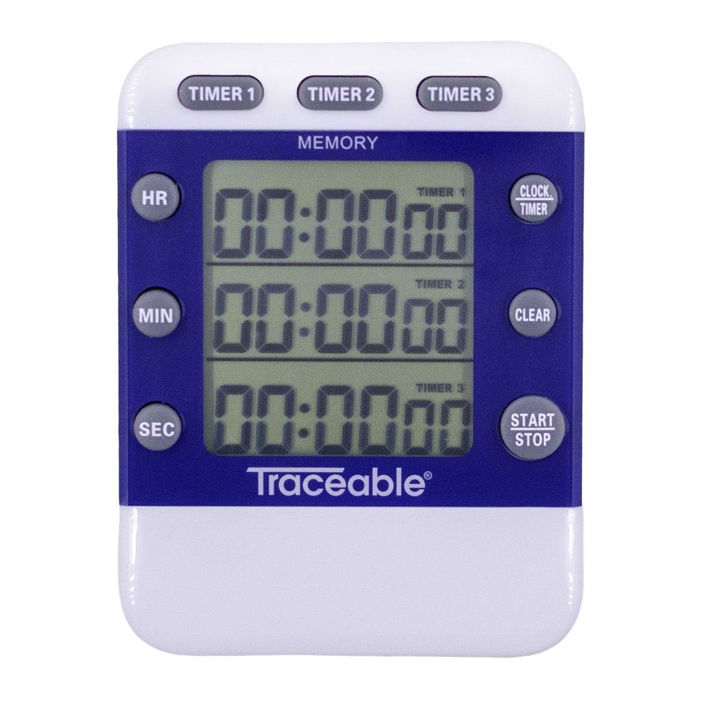 TEMPORIZADOR DIGITAL MÚLTIPLE 3 CANALES CON MEMORIA PROGRAMABLE PARA LABORATORIO CERTIFICADO TRACEABLE 5008CC