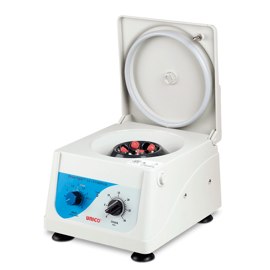CENTRÍFUGA CLÍNICA ANÁLOGA UNICO C858 POWERSPIN LX CON VELOCIDAD VARIABLE PARA 8 TUBOS DE 2 A 15 ML - Mercalab