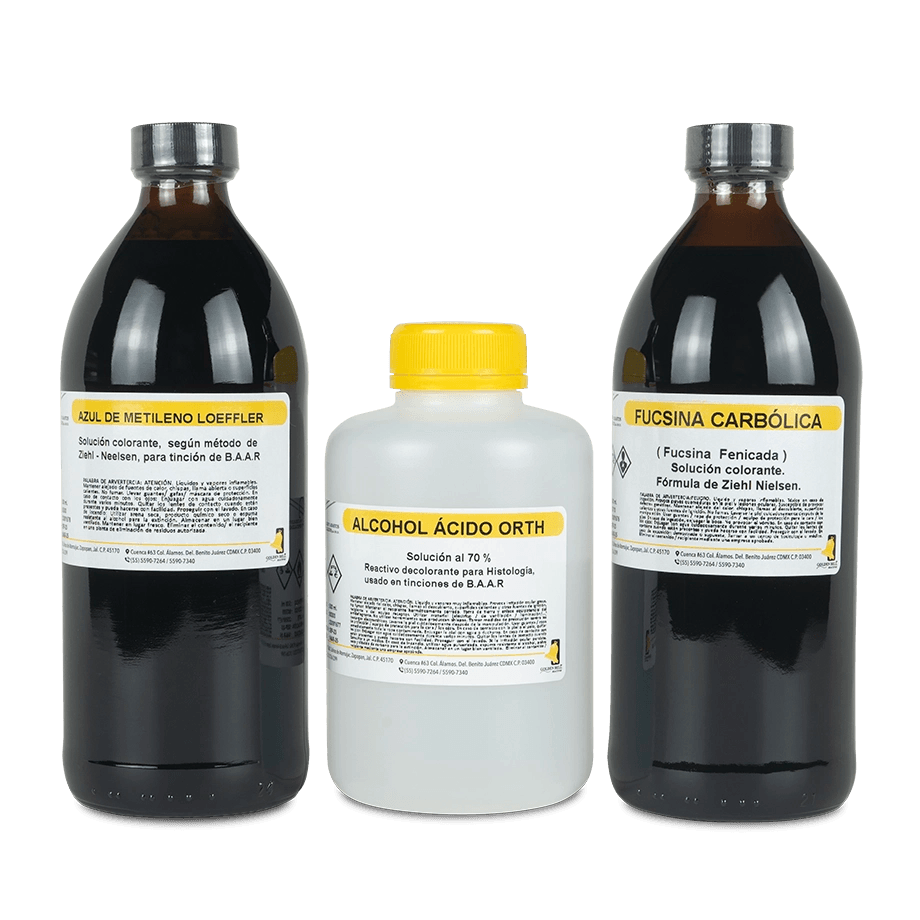 COLORANTE KIT ZIEHL NEELSEN PARA TINCIÓN BAAR GOLDEN BELL 82100 - Mercalab