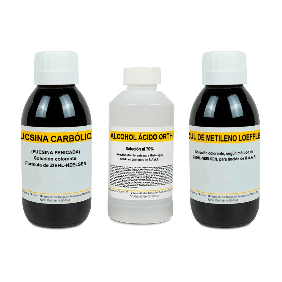 COLORANTE KIT ZIEHL NEELSEN PARA TINCIÓN BAAR GOLDEN BELL 82100 - Mercalab