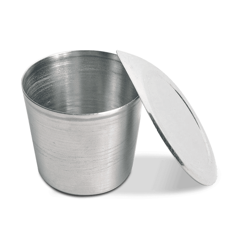 CRISOL DE ACERO INOXIDABLE UNITED SCIENTIFIC SSR FORMA ALTA CON TAPA - Mercalab