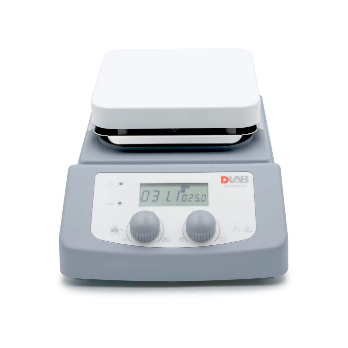 Parrilla de Agitación y Calentamiento Digital 380 °C y 1500 RPM - Placa Cerámica 5 L - DLAB MS-H380-Pro