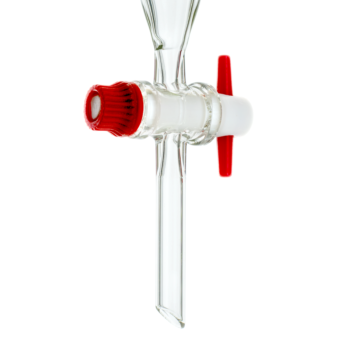 EMBUDO DE SEPARACIÓN GLASSCO CON LLAVE DE TEFLÓN Y TAPÓN PLÁSTICO