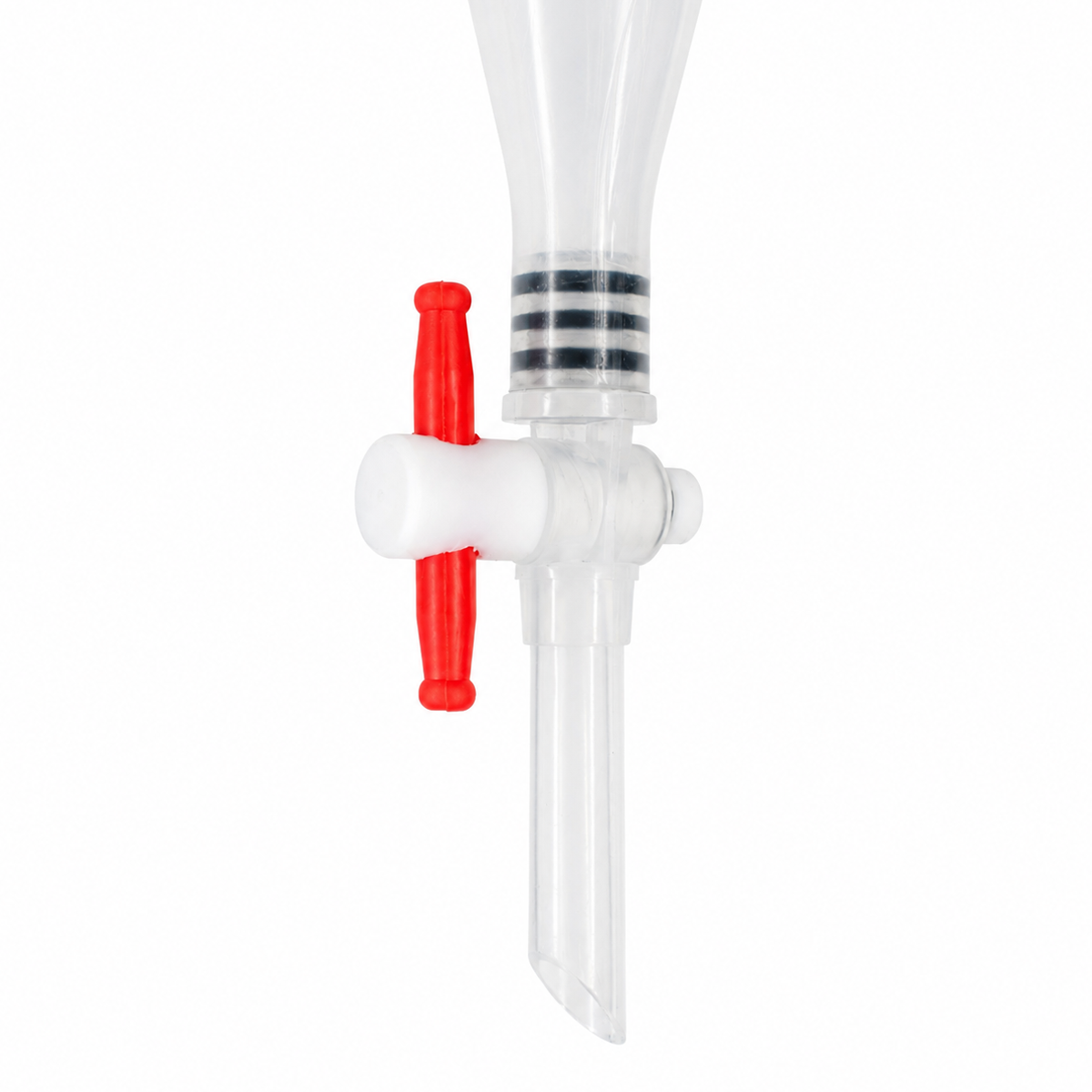 EMBUDO DE SEPARACIÓN POLYLAB 8120 DE PLÁSTICO AUTOCLAVABLE Y CON LLAVE DE TEFLÓN