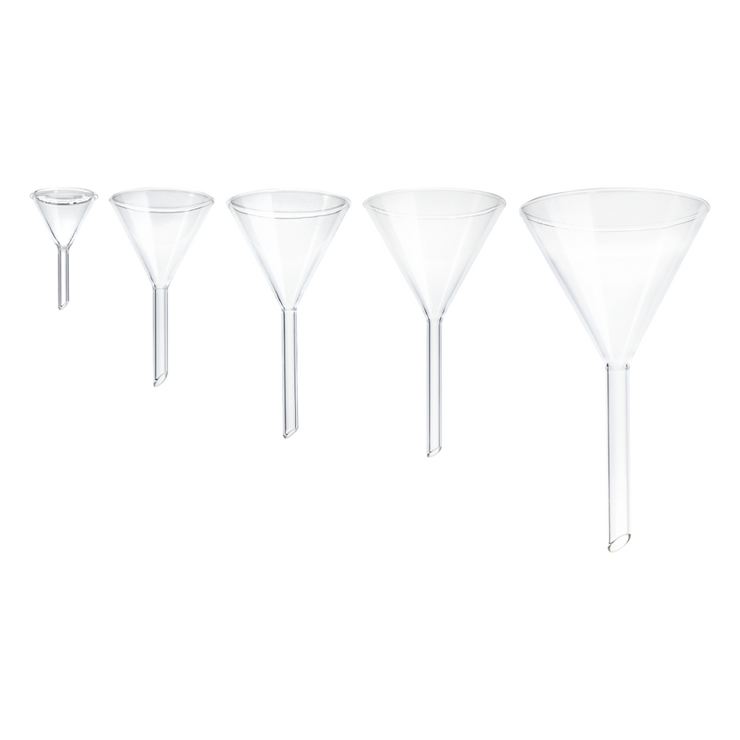 Embudo de Laboratorio Cónico | Tallo Corto | Glassco – Mercalab